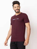 Lexon | Pc Cotton | Round Neck | Half Sleeve | T-shirt For Men (Mehroon)