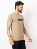 Lexon | Pc Cotton | Round Neck | Half Sleeve | T-shirt For Men (Brown)