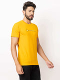 Lexon | Pc Cotton | Round Neck | Half Sleeve | T-shirt For Men (Mustard)