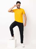 Lexon | Pc Cotton | Round Neck | Half Sleeve | T-shirt For Men (Mustard)