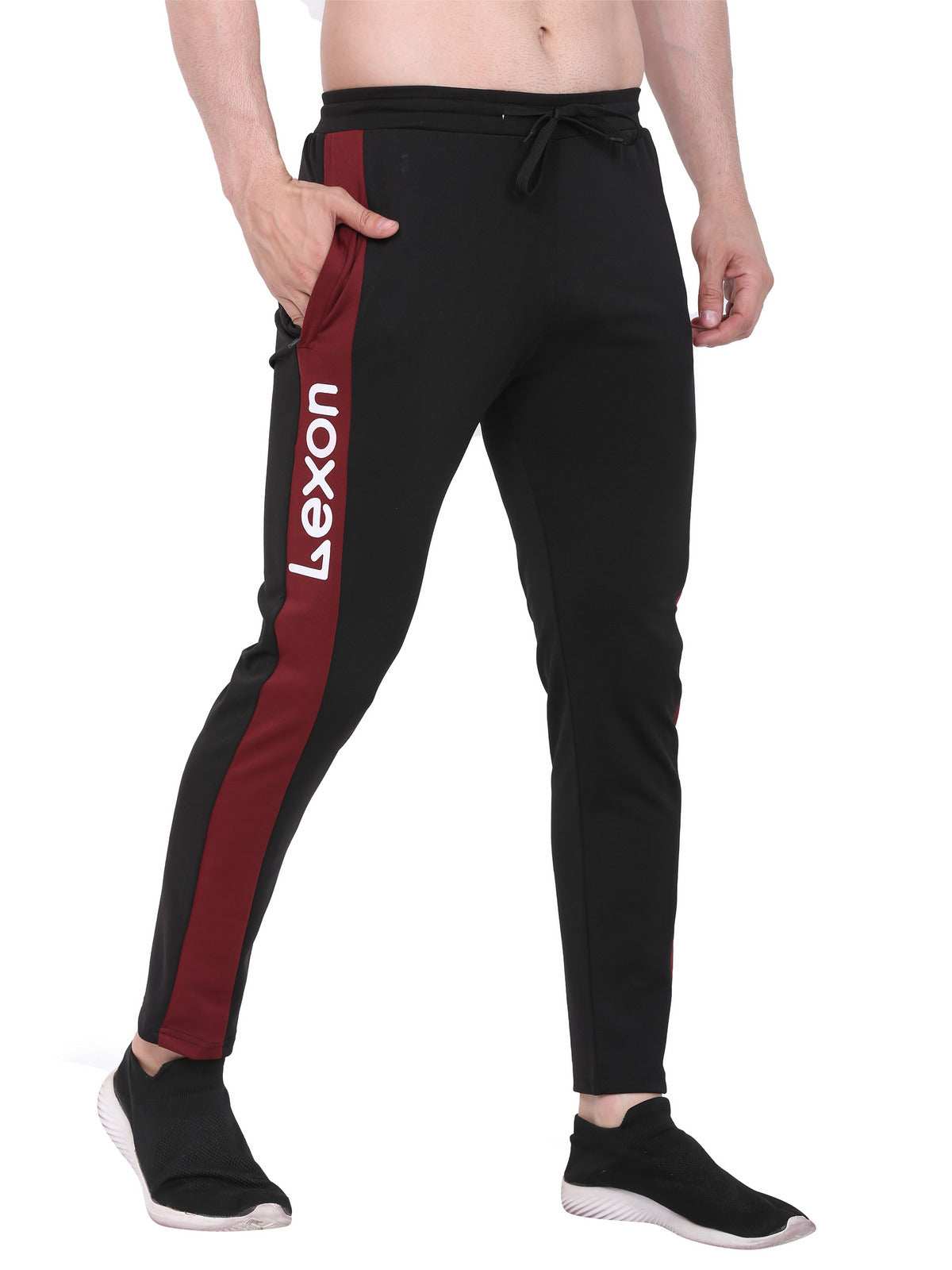 Lexon | Lycra Stretchable | Regular Fit | Stripe | Joggers Track Pant For Men