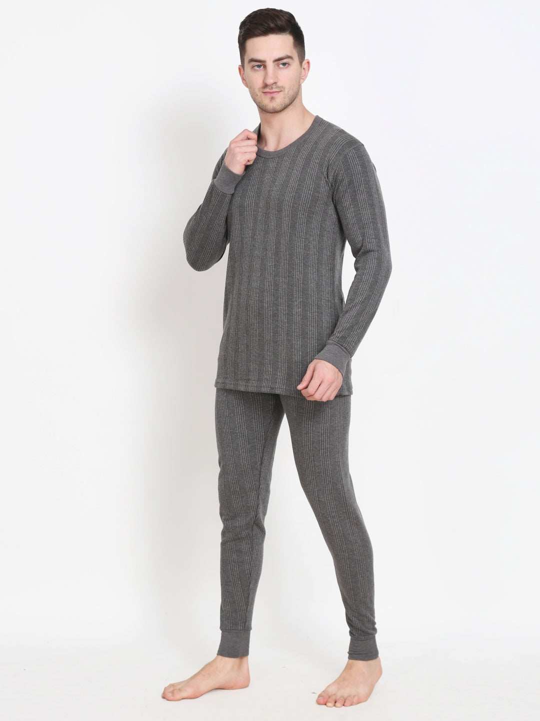 Touch Wool Men's Quilted Thermal Inflame Combo (Upper+Lower)