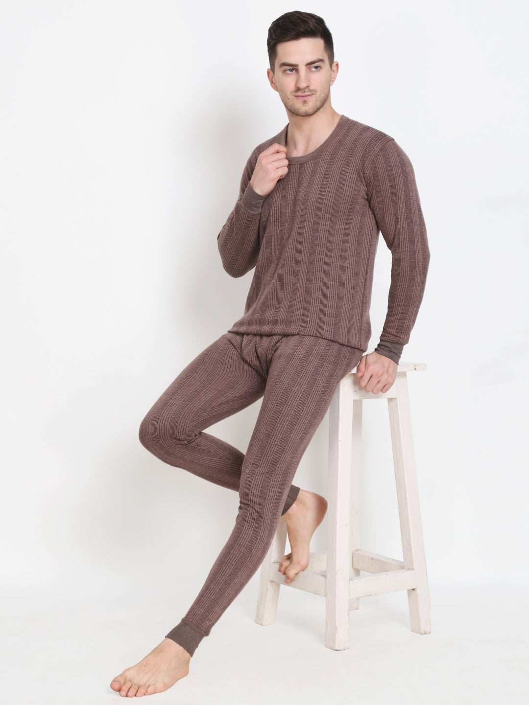 Touch Wool Men's Quilted Thermal Inflame Combo (Upper+Lower)